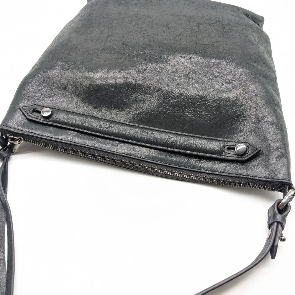 BOTKIER Warren leather women's shoulder hobo bag -BLACK (Used)